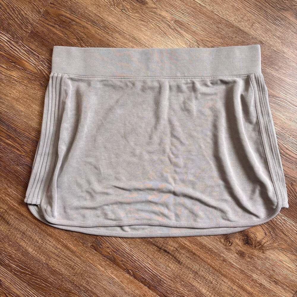Athleta Serenity Mini Skirt in Grey Modal Blend Size Large